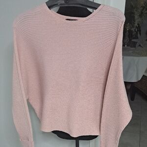 T Tahari Blush Crew Neck Sweater